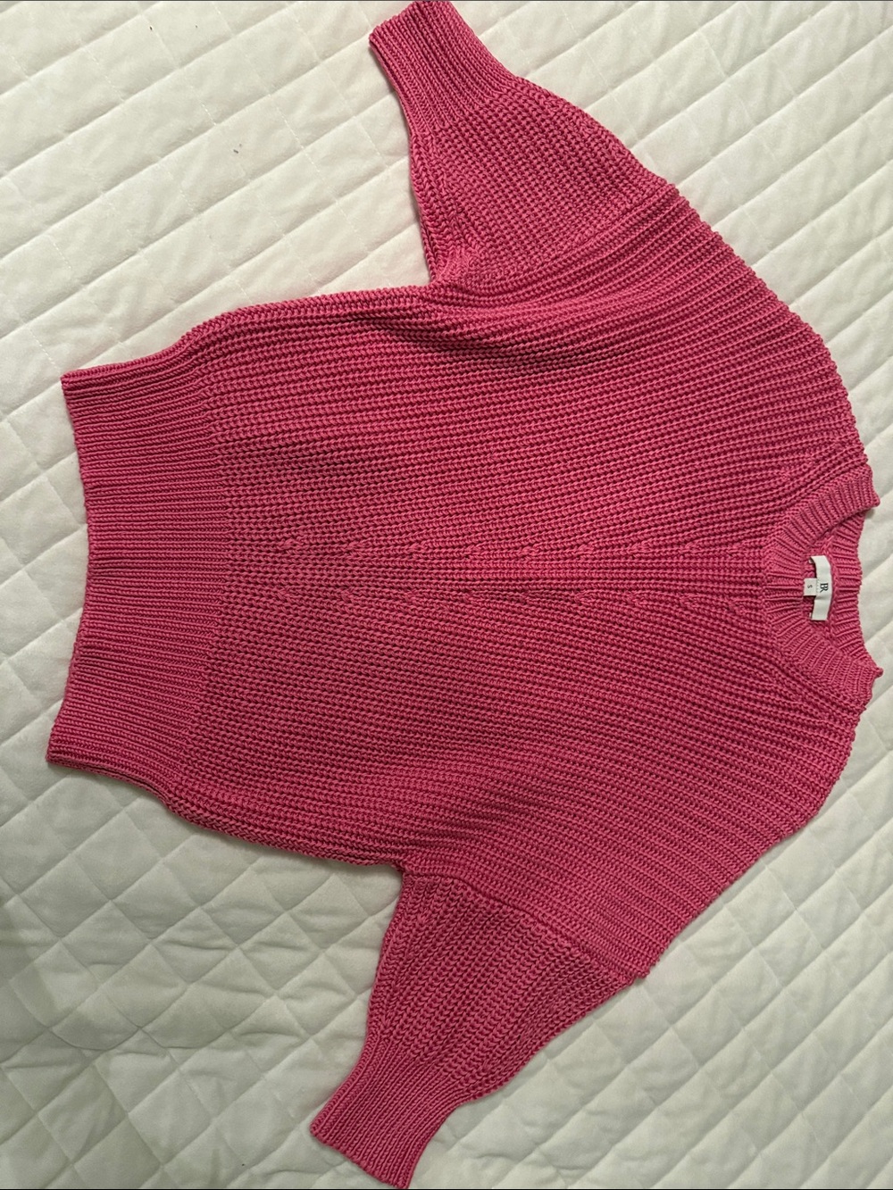 Banana Republic Pink Chunky Knit Crewneck Sweater
